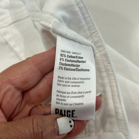 Paige Women’s Nellie Cullote Jeans. Crisp White. Size 31 (599A) - Picture 7 of 16